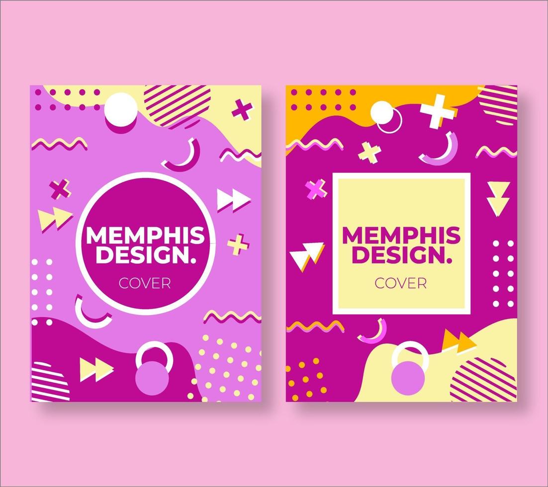 establecer plantilla de fondo de memphis vector