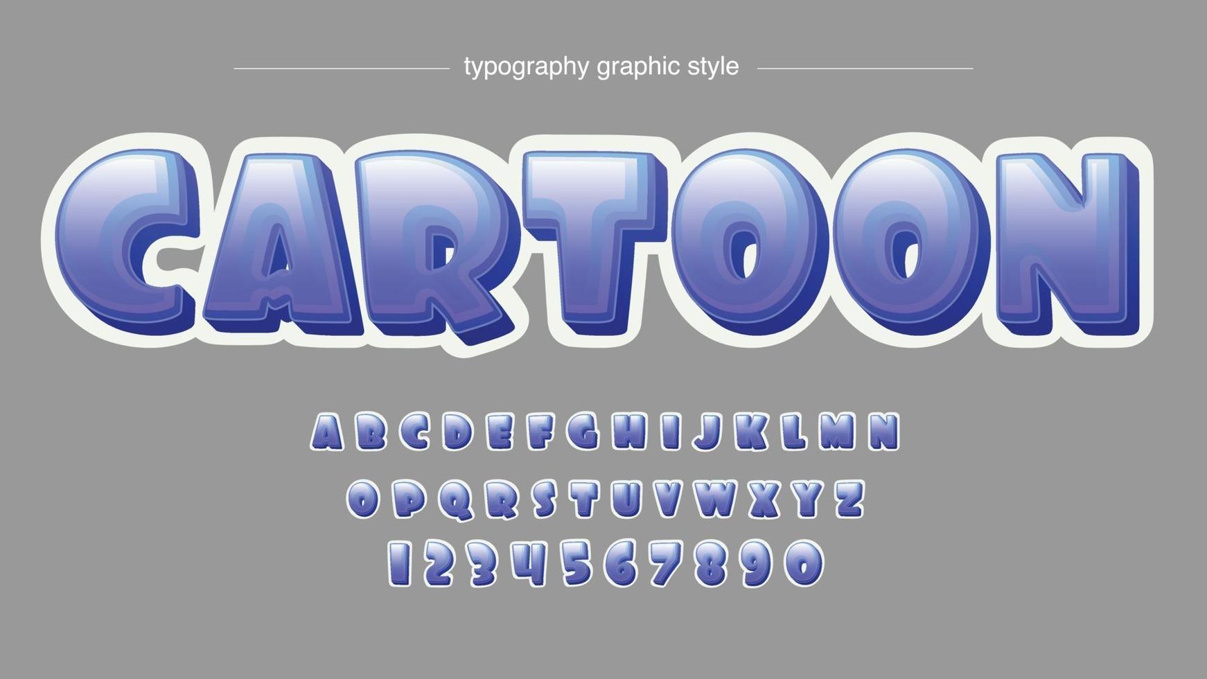 tipografía de dibujos animados de burbuja redondeada púrpura vector