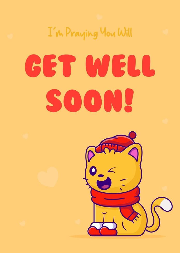 Cat Wishing Card vector