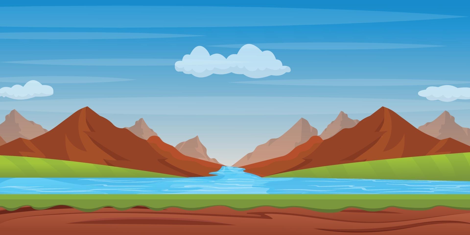 Scenic Game Background vector