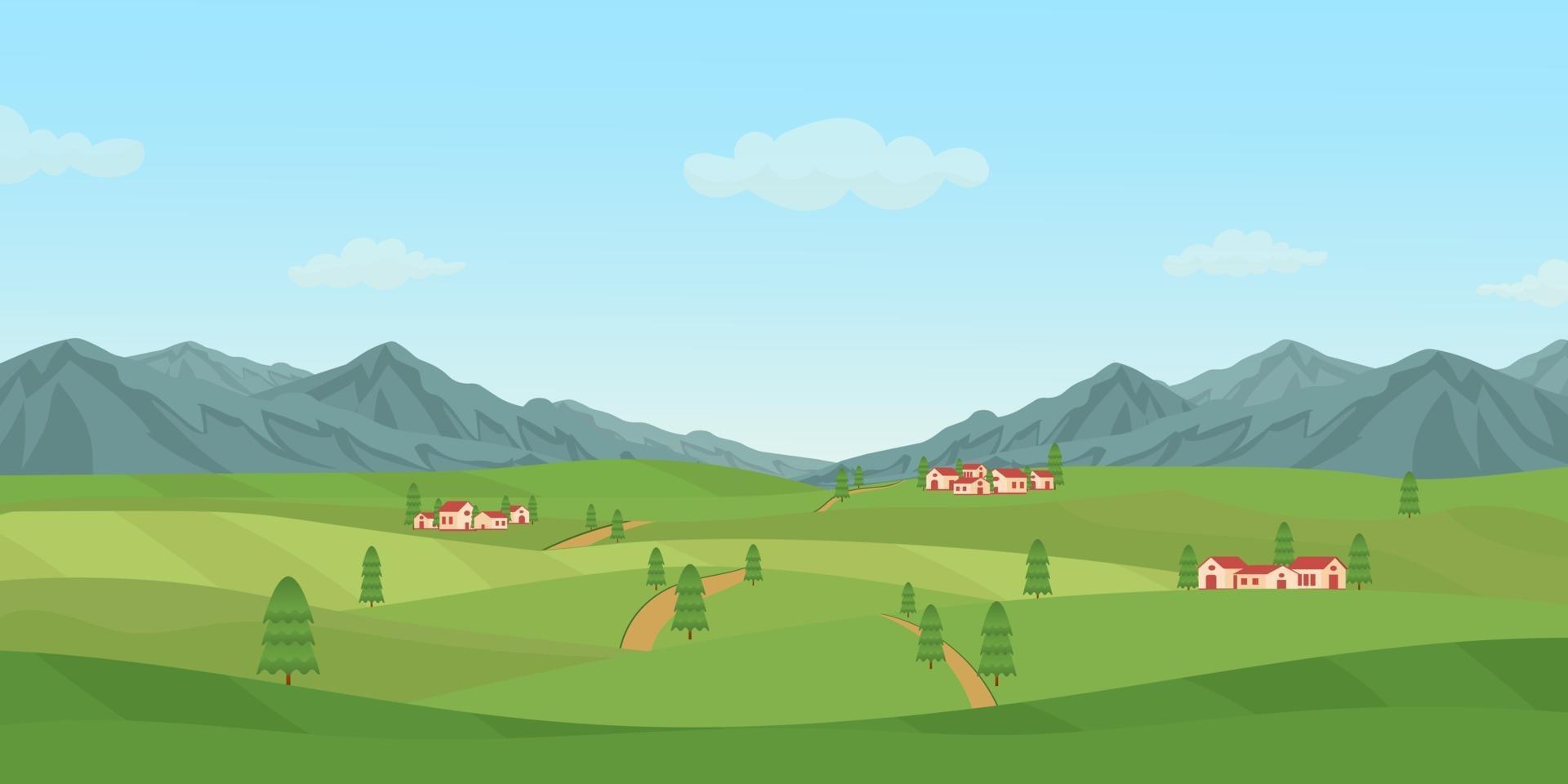 Hill Station View vector