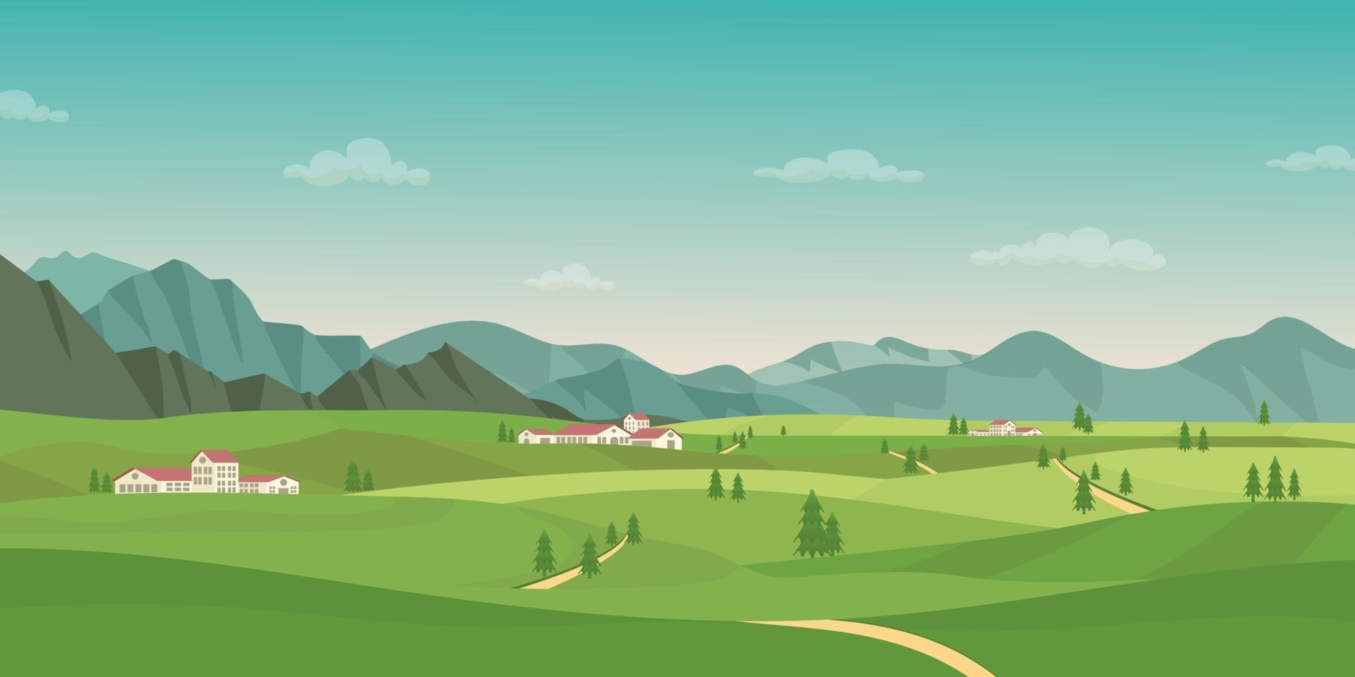 Hill Station View vector