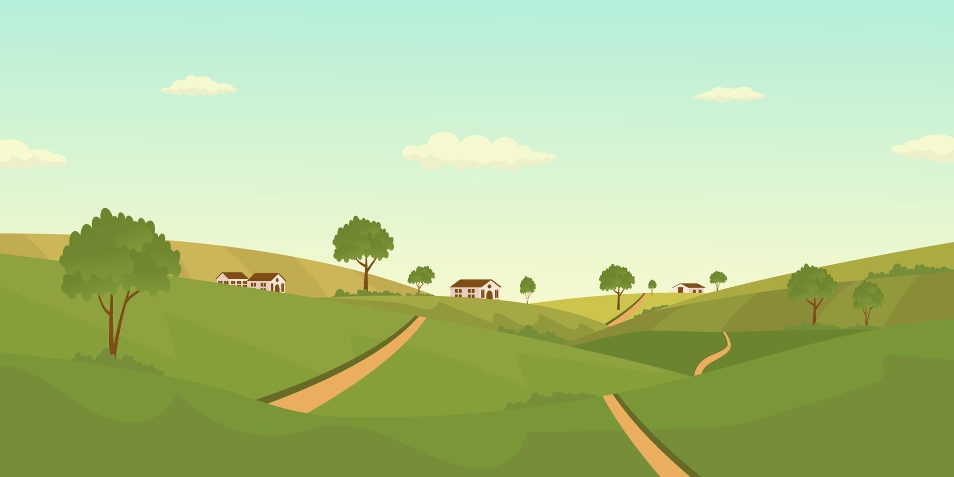 Countryside Background View vector