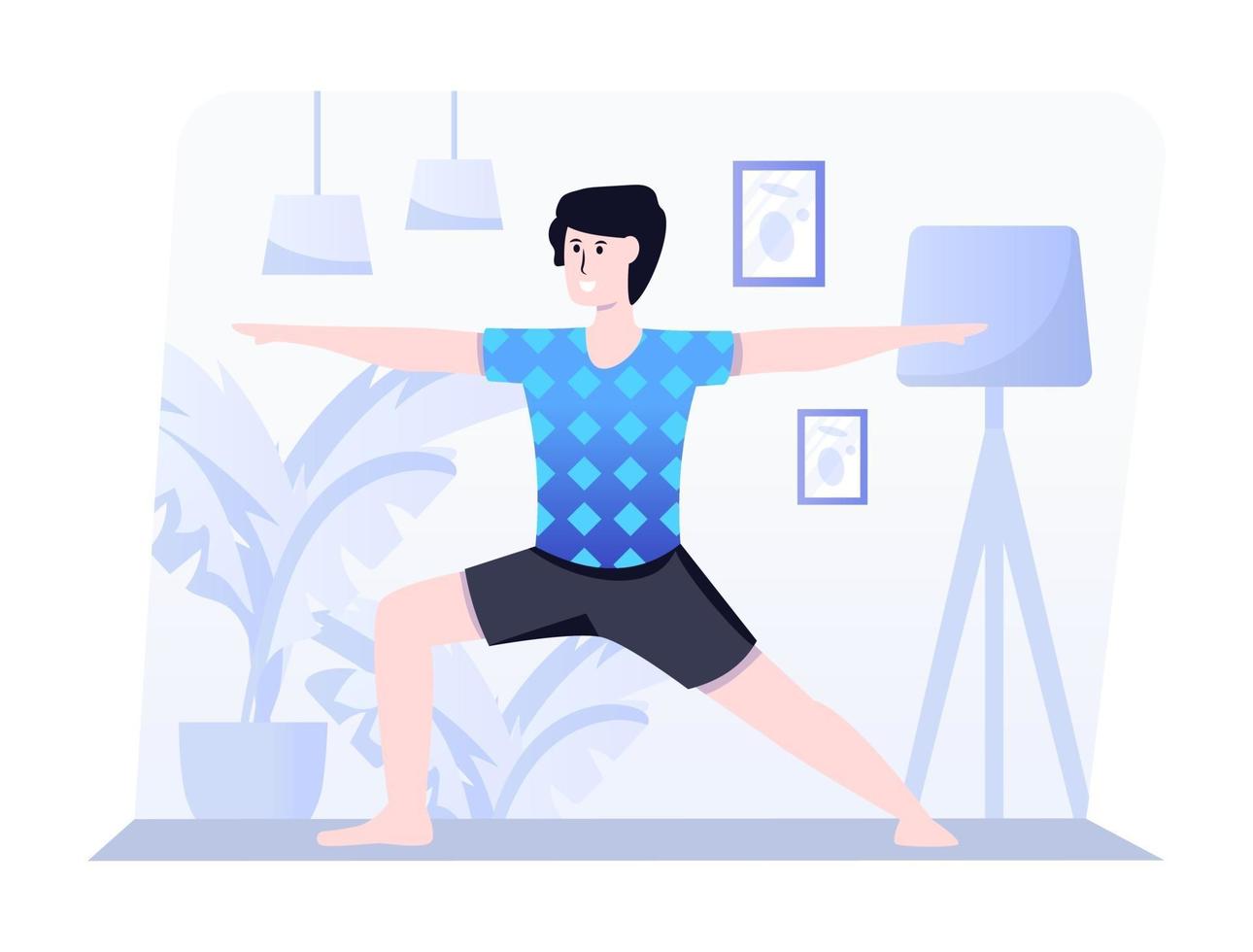 Warrior Yoga and Pose vector