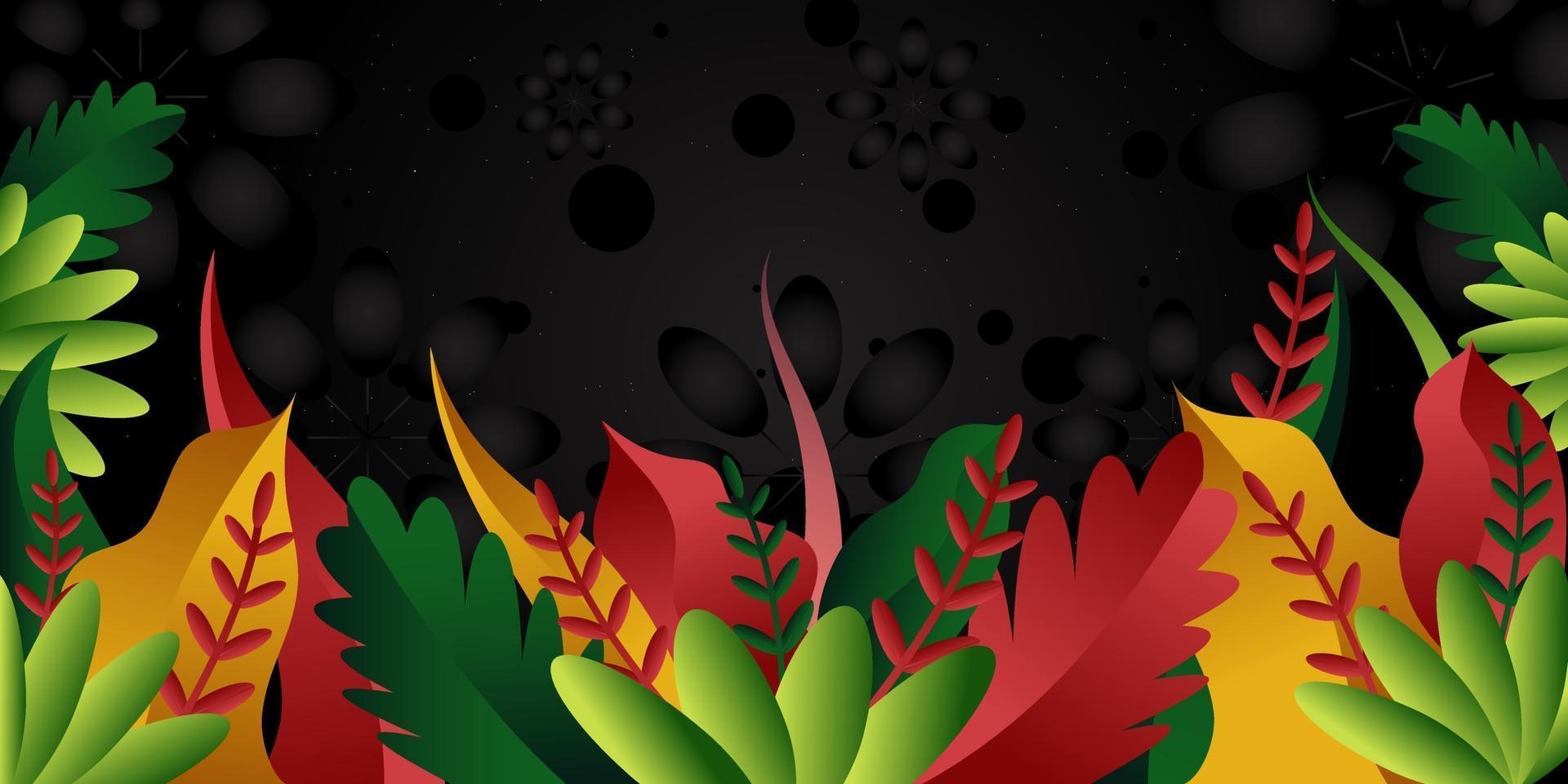 fondo floral y plantilla vector