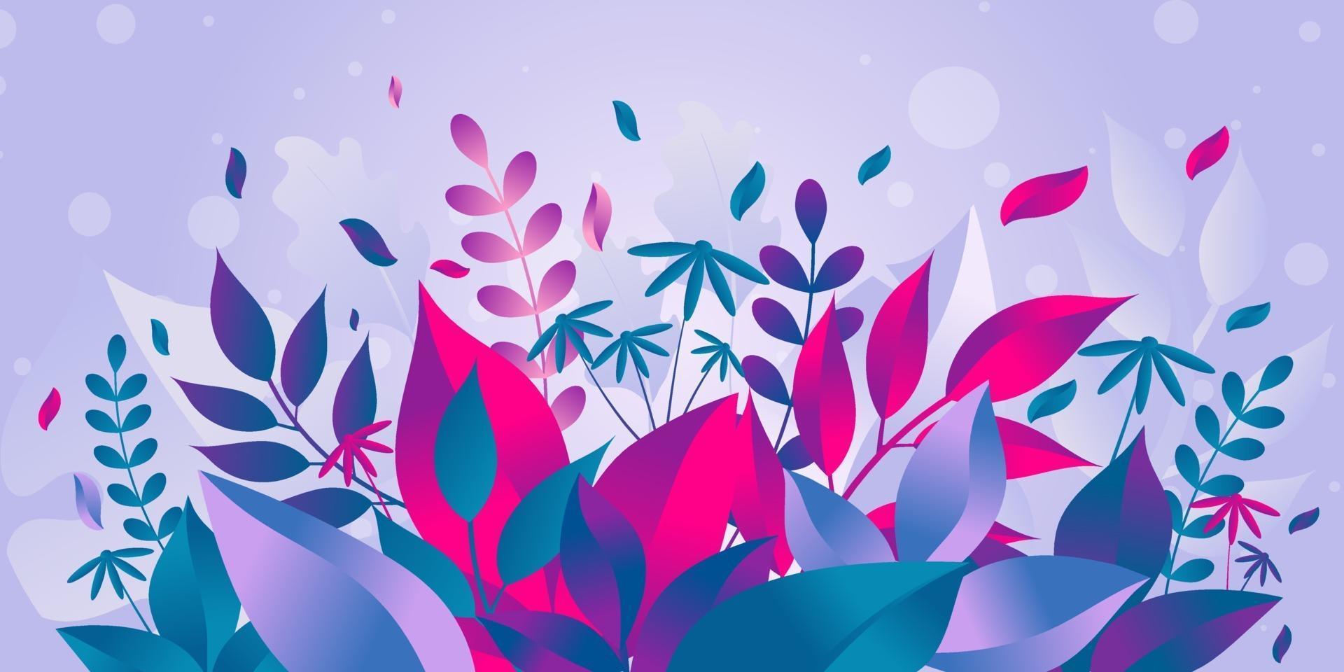 fondo floral y plantilla vector