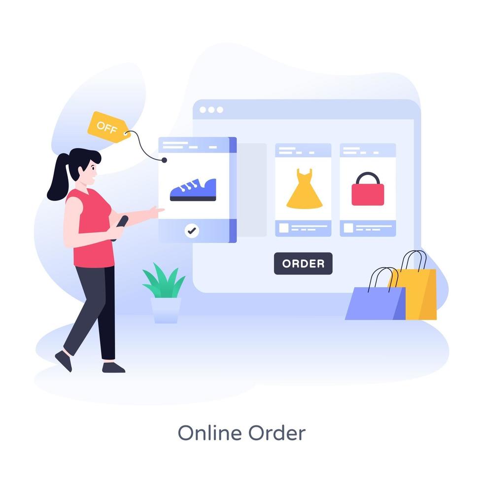 Online shopping Order vector