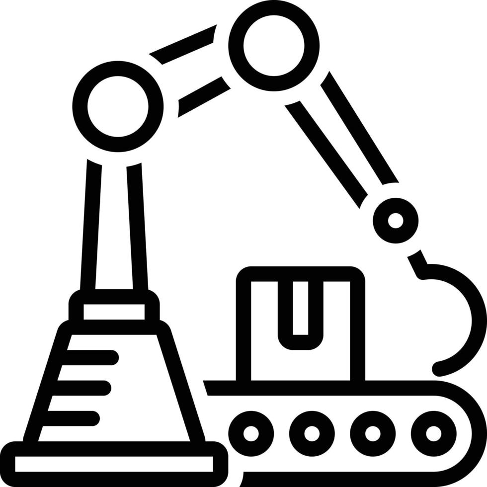 Line icon for machinery vector