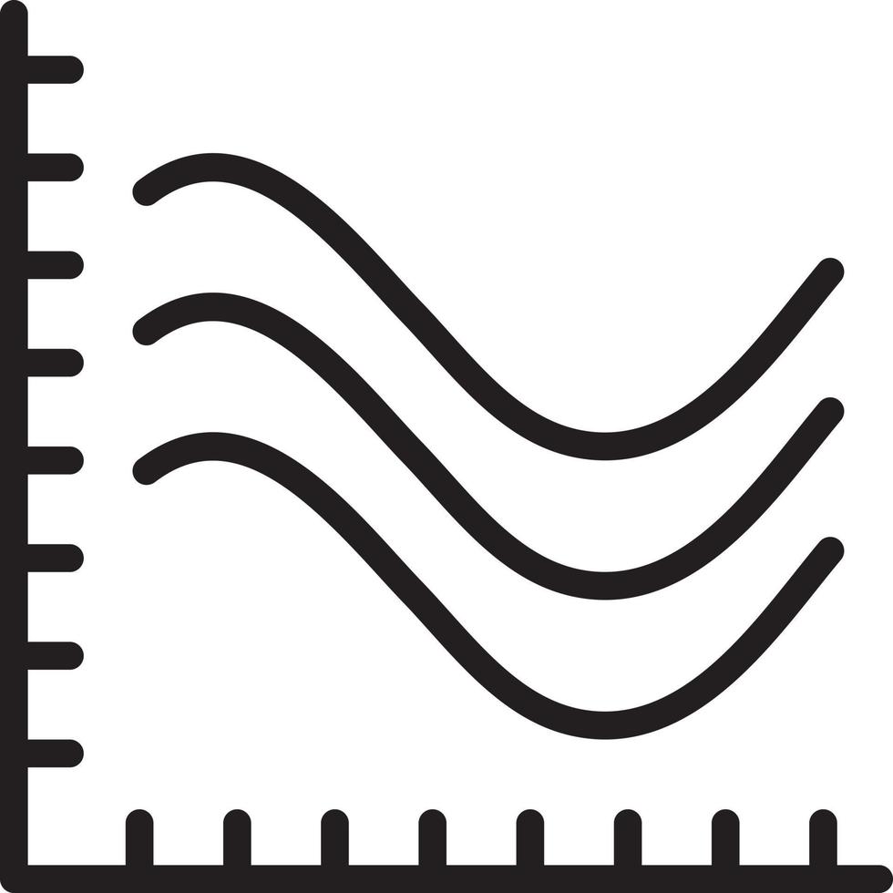 Line icon for line chart vector