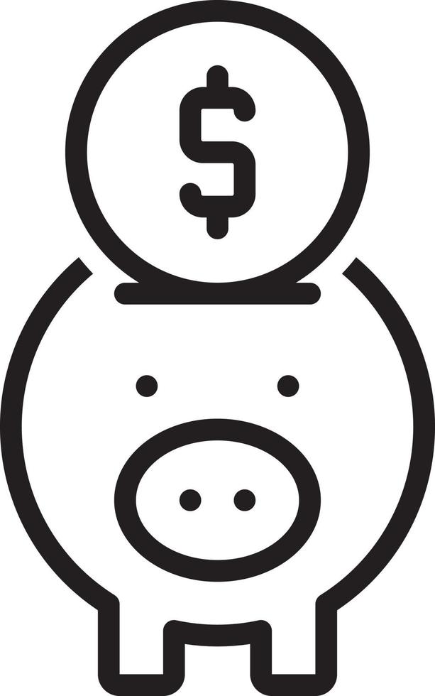 Line icon for banking vector
