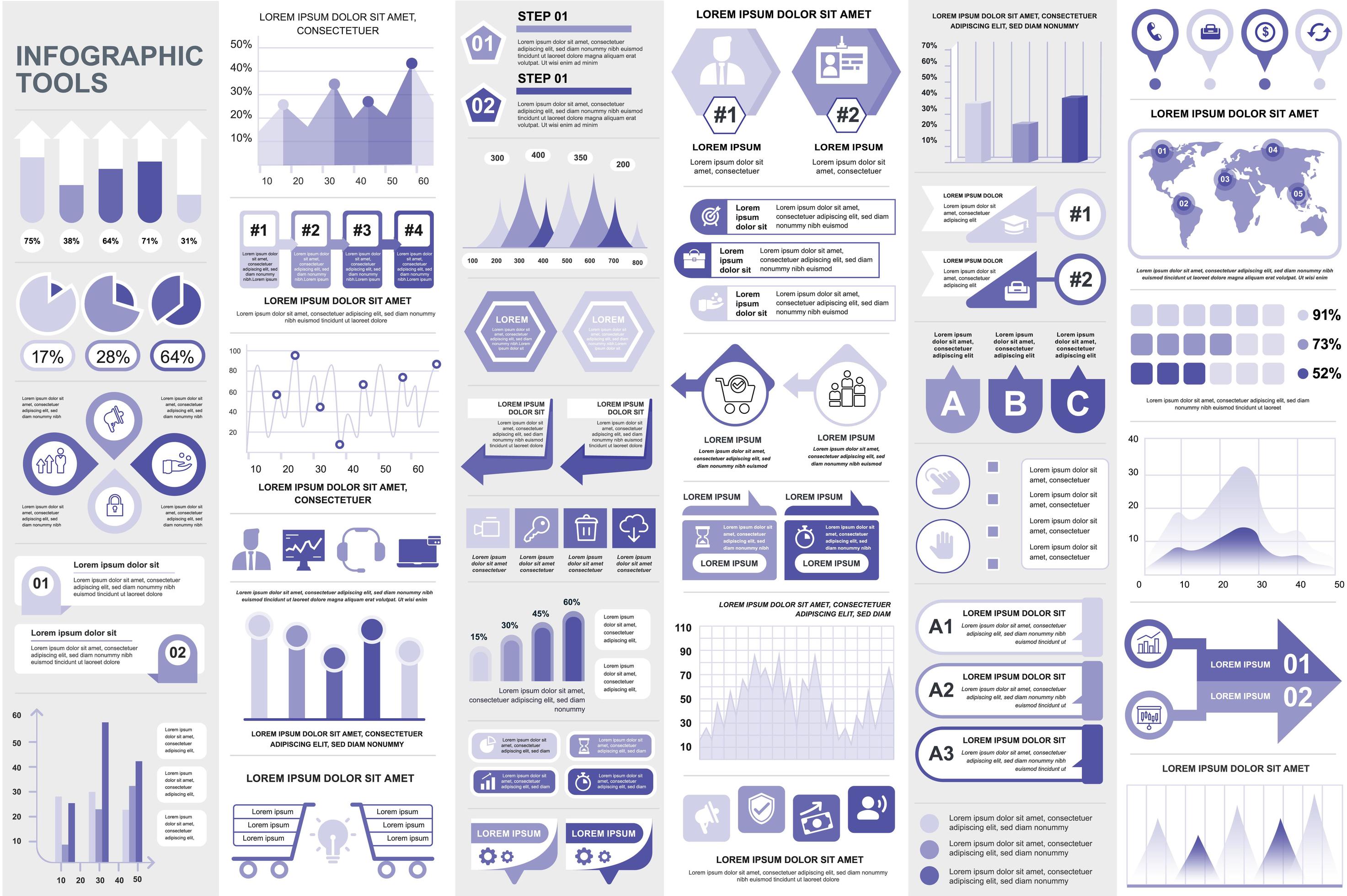 Infographic elements data visualization vector design template 3417685 ...