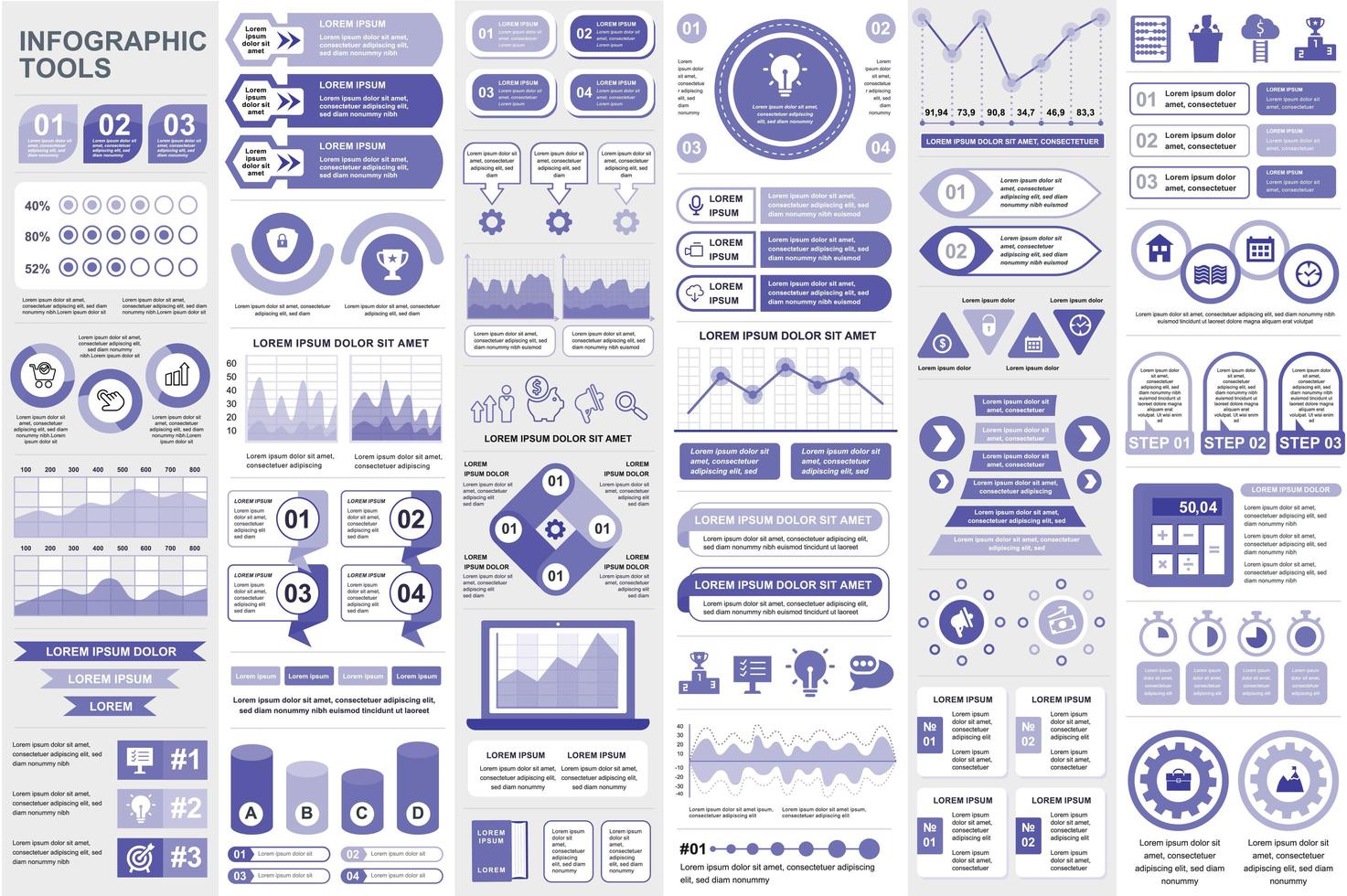 Infographic elements data visualization vector design template 3417689 ...