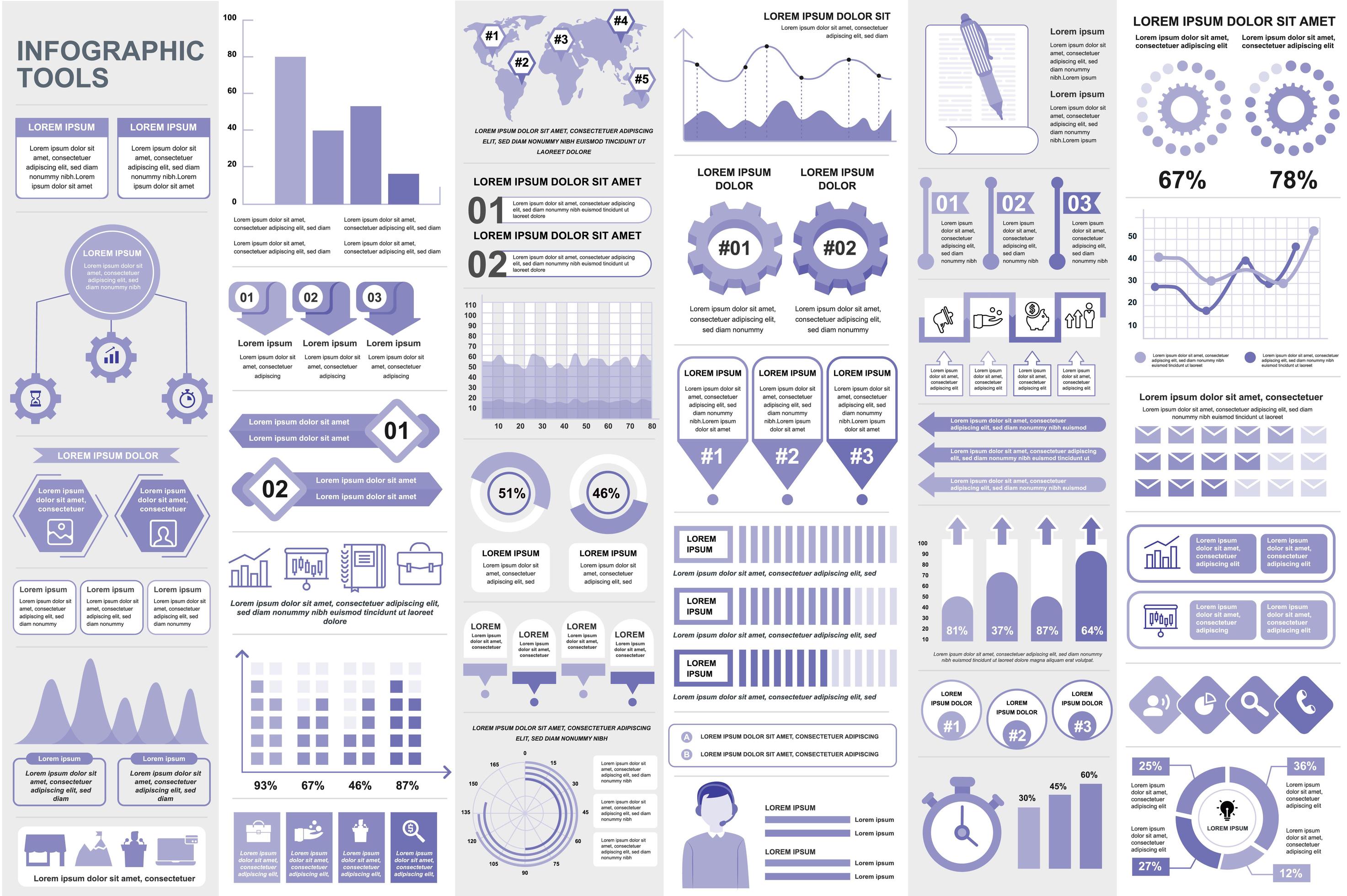 Infographic elements data visualization vector design template 3417711 ...