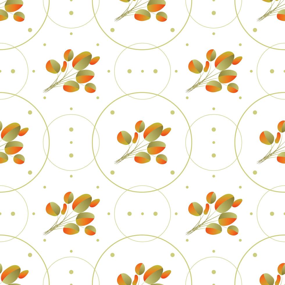 Autumn leaves pattern seamless floral texture vector