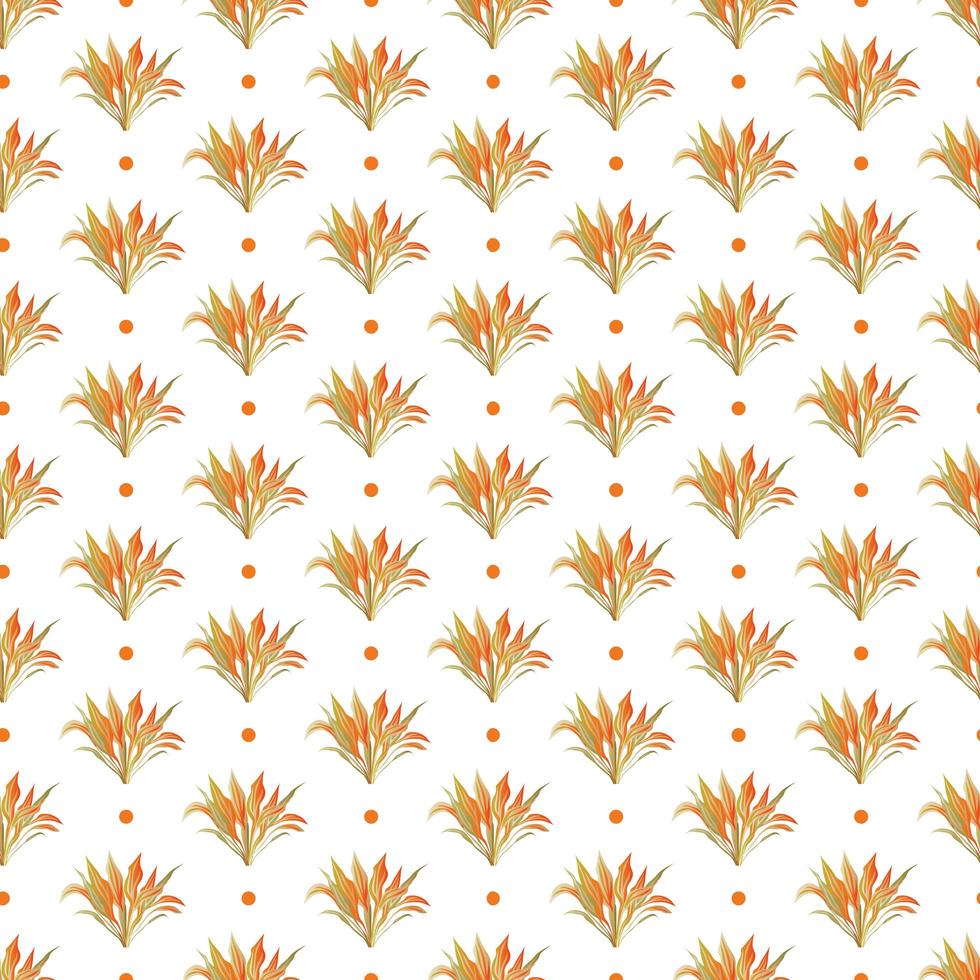 Autumn leaves pattern seamless floral texture vector