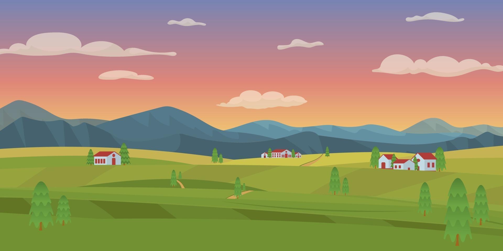 Hill Station View vector