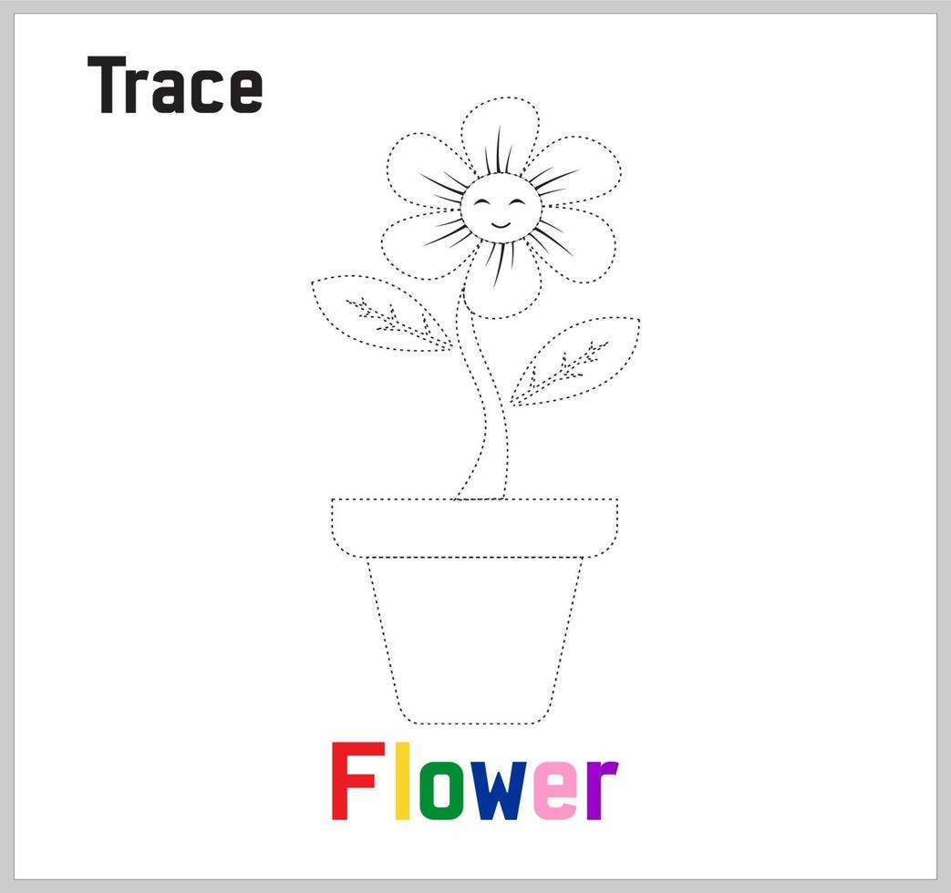 trazar una flor vector