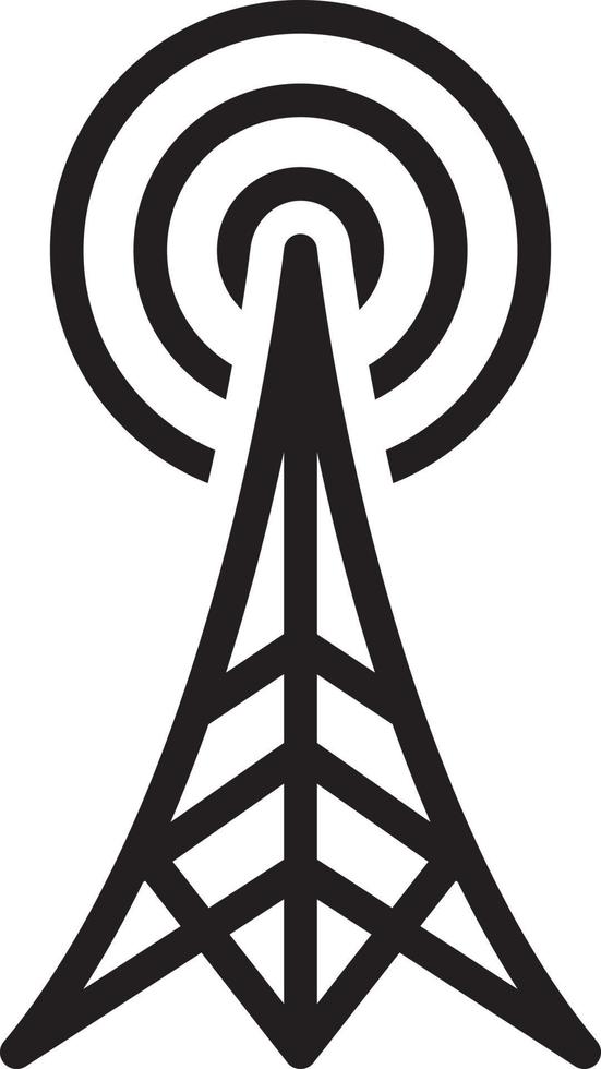 Line icon for radio tower vector