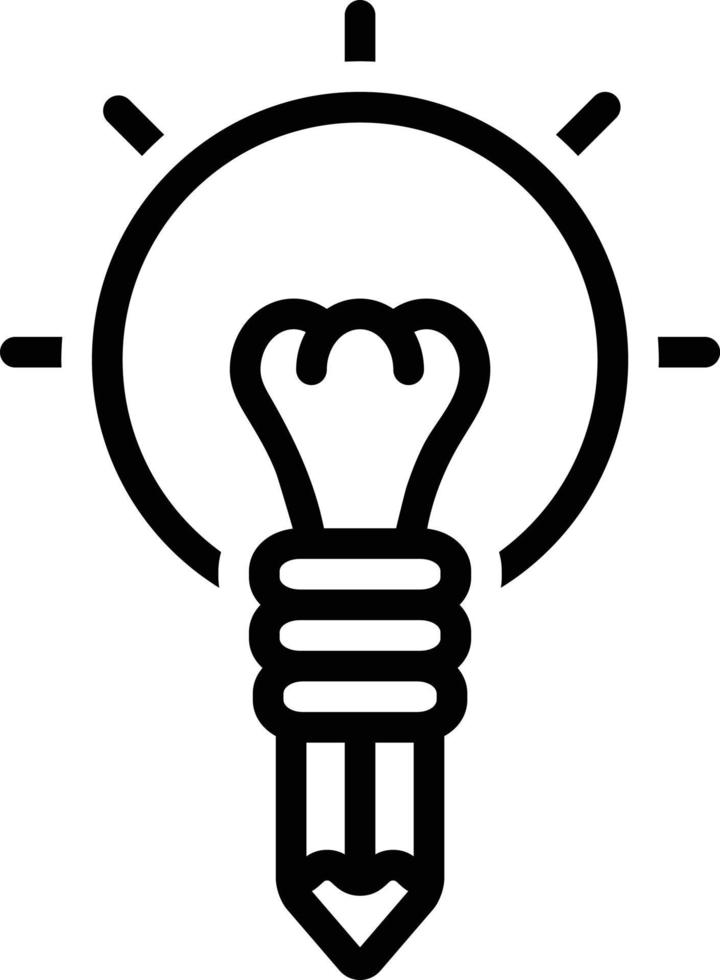 Line icon for creativity vector