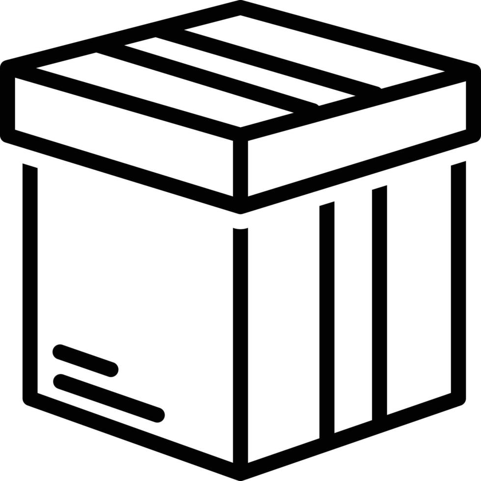 icono de línea para caja vector