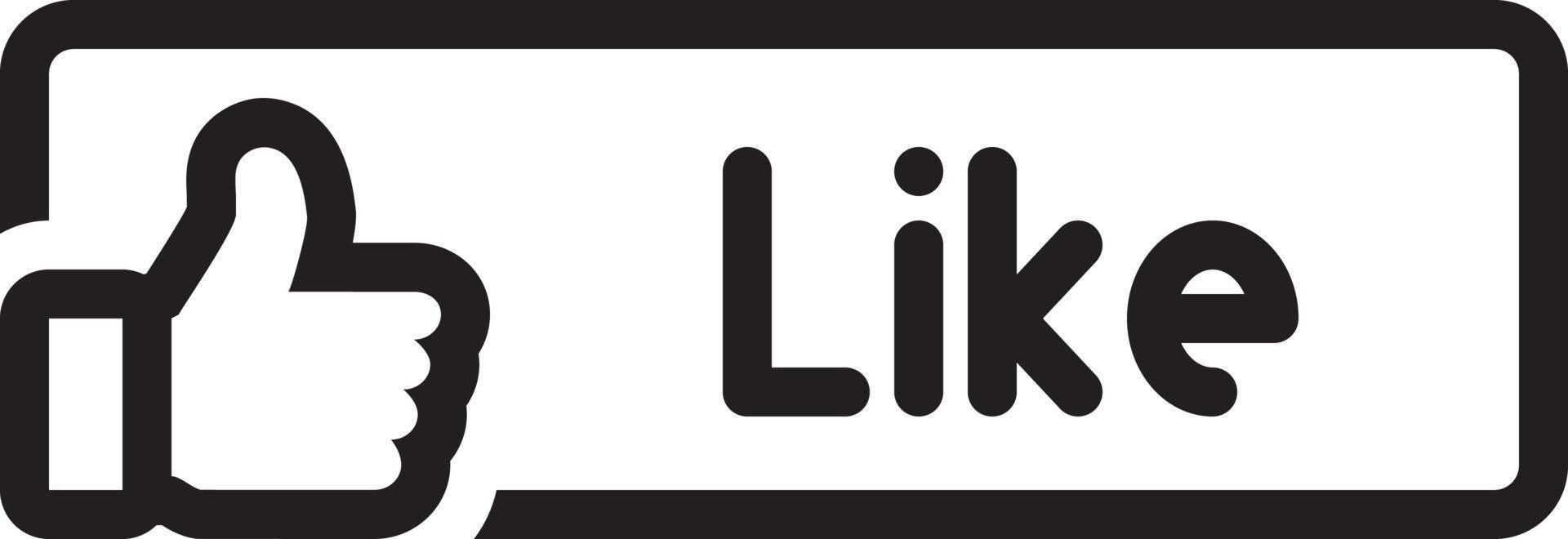 Line icon for like button vector