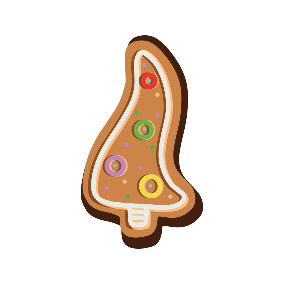 Christmas cookies in the shape of a Christmas tree. Vector