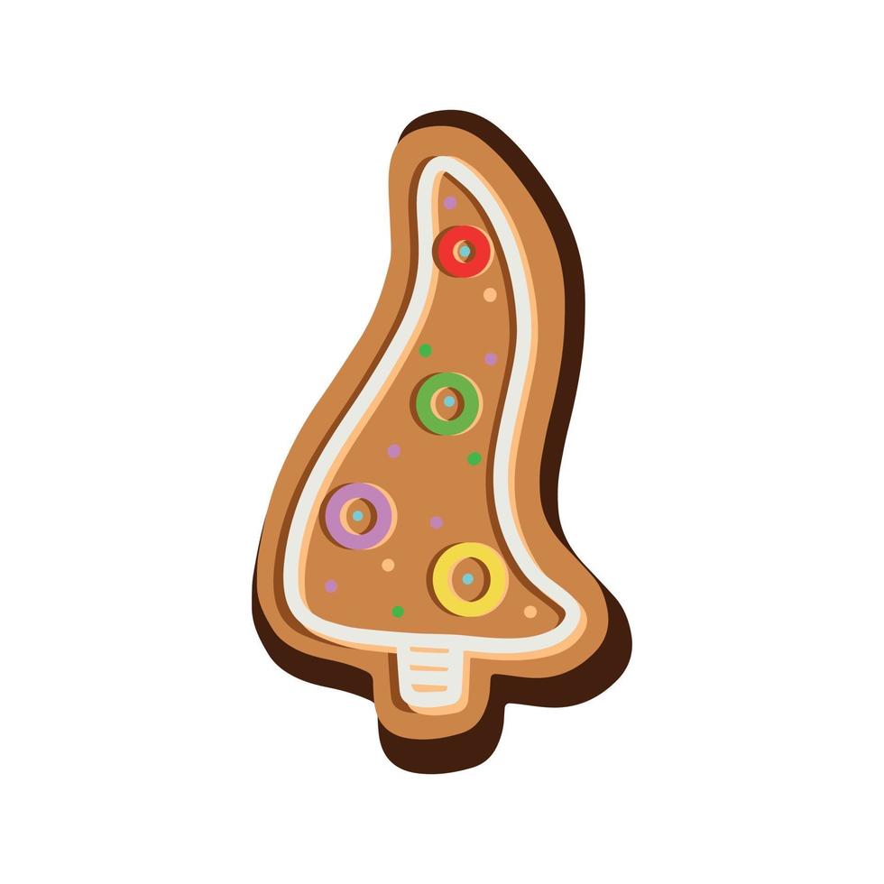 galletas navideñas en forma de árbol de navidad. vector