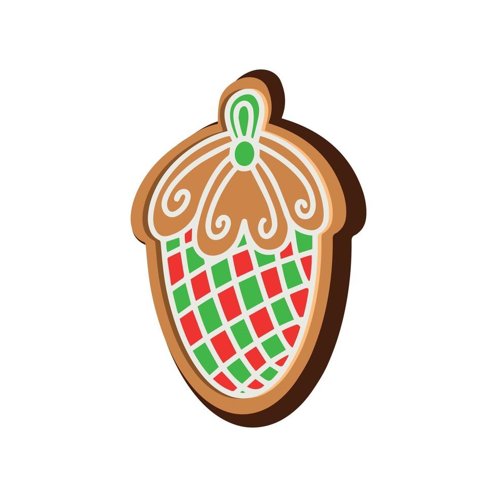 Christmas cookies in the shape of a cone. Vector illustration