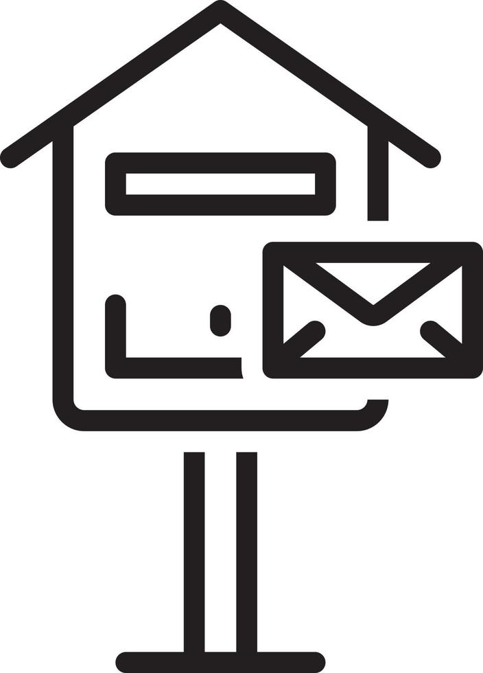 icono de línea para buzón de correo vector