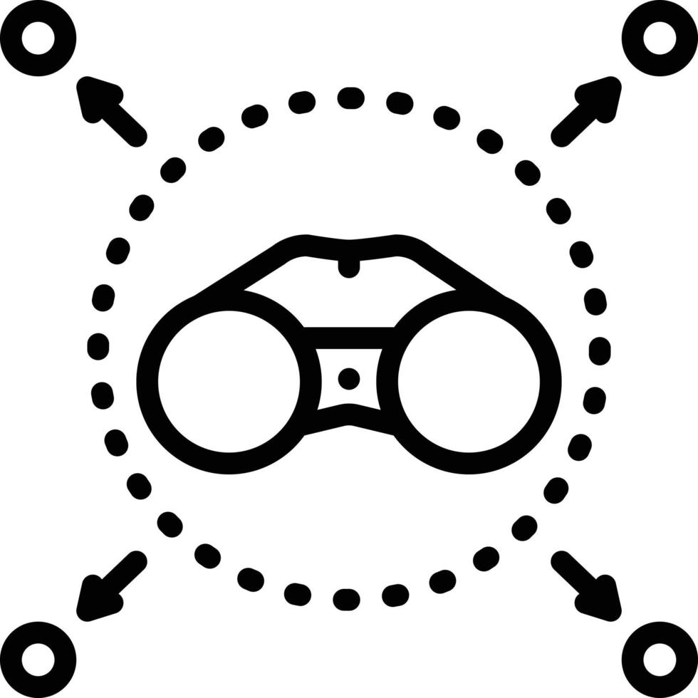Line icon for vision vector