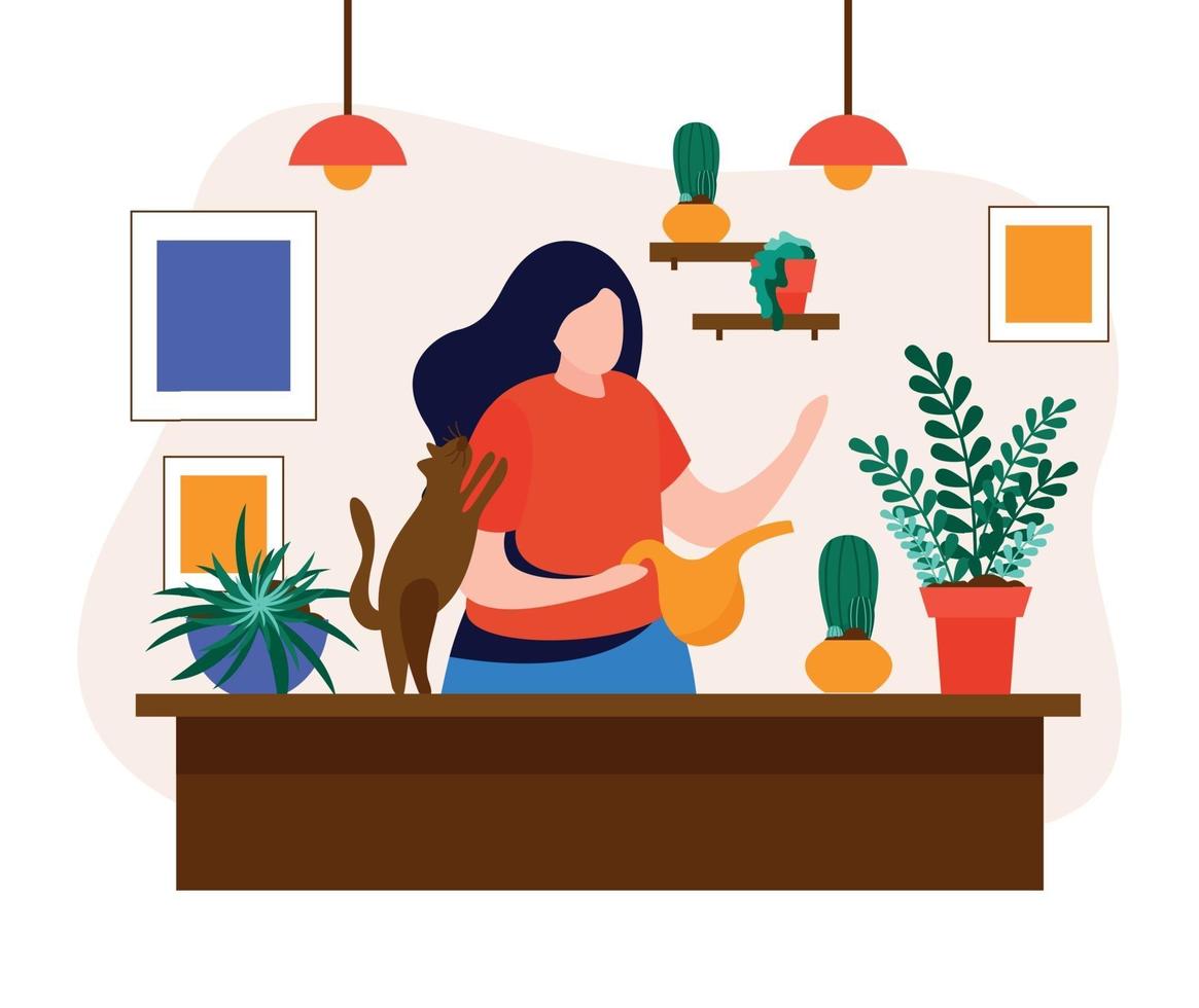 Home Garden Concept Design vector