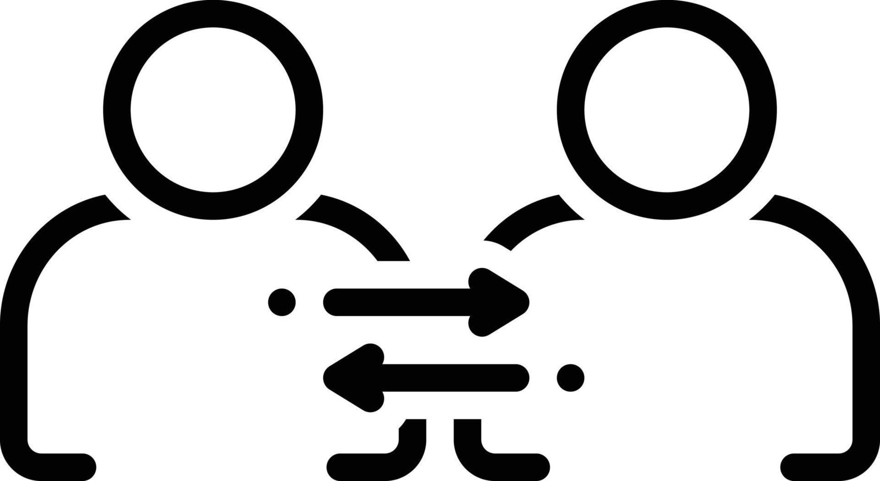 Line icon for partnership vector
