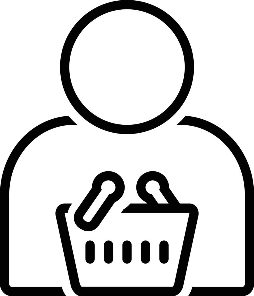 Line icon for consumer vector