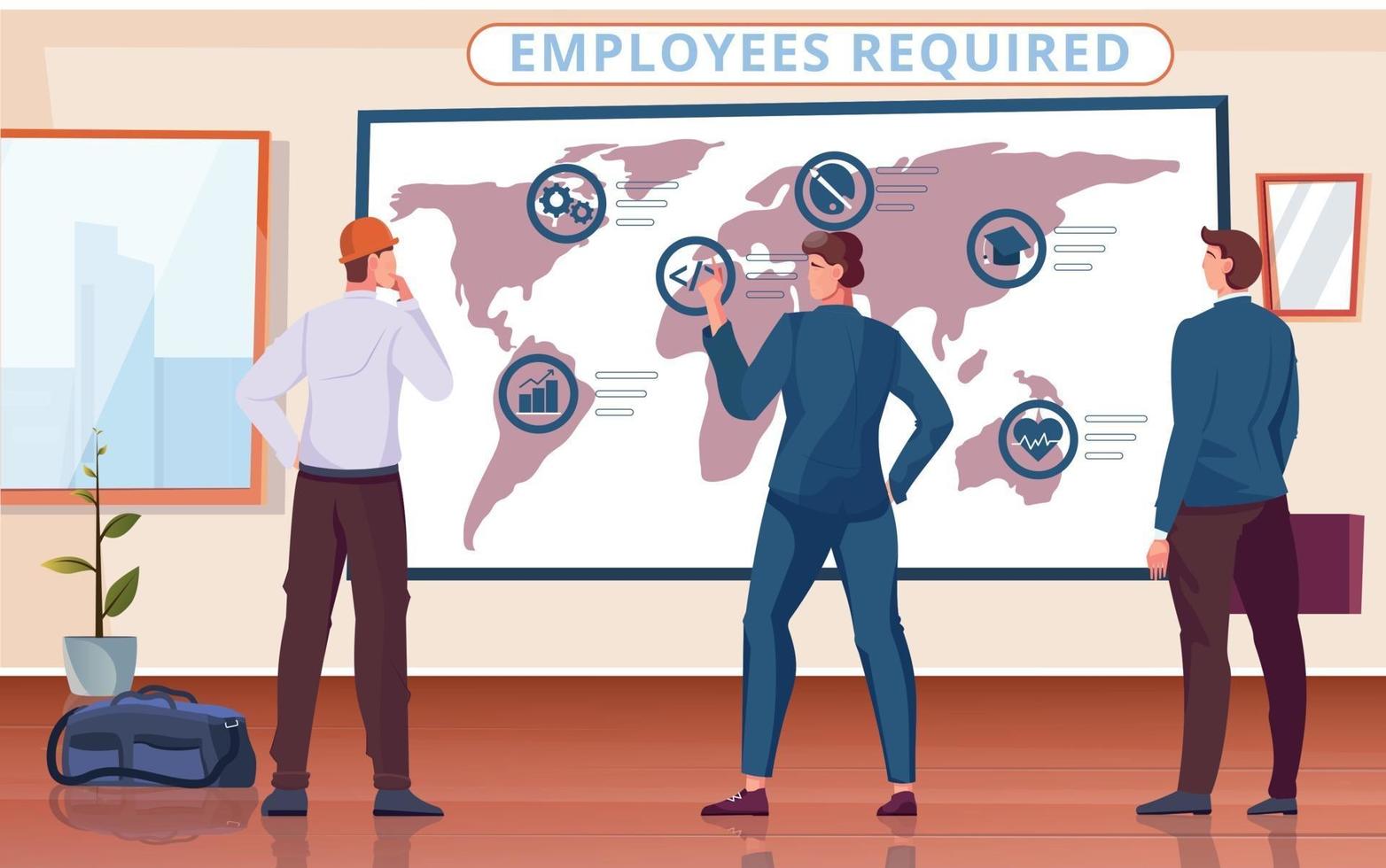 Hiring Workers Abroad Composition vector