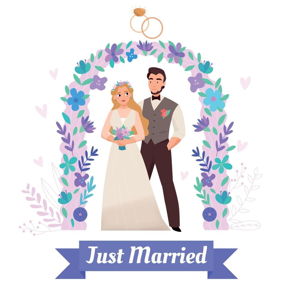 Wedding Marriage Ceremony Composition vector