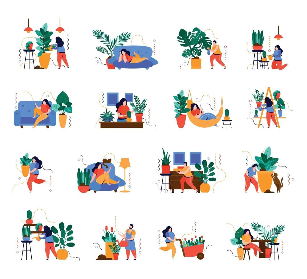 Home Garden Icons Set vector