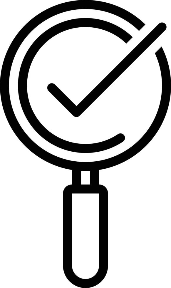 Line icon for magnifying glass vector