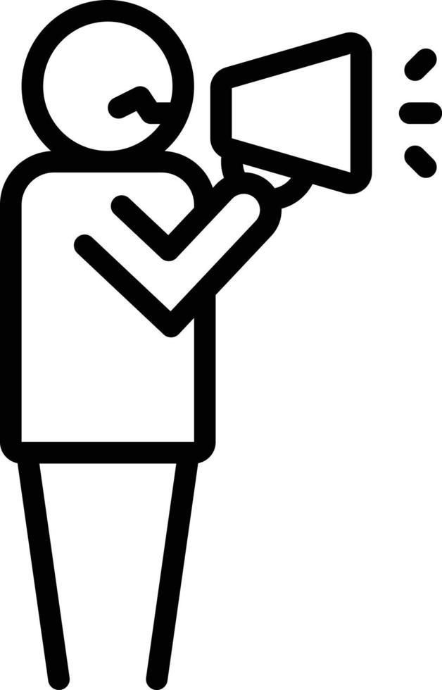 Line icon for man talking vector