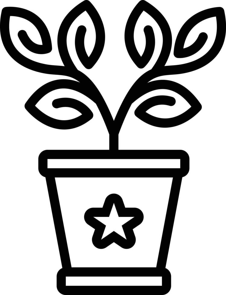 icono de línea para planta vector