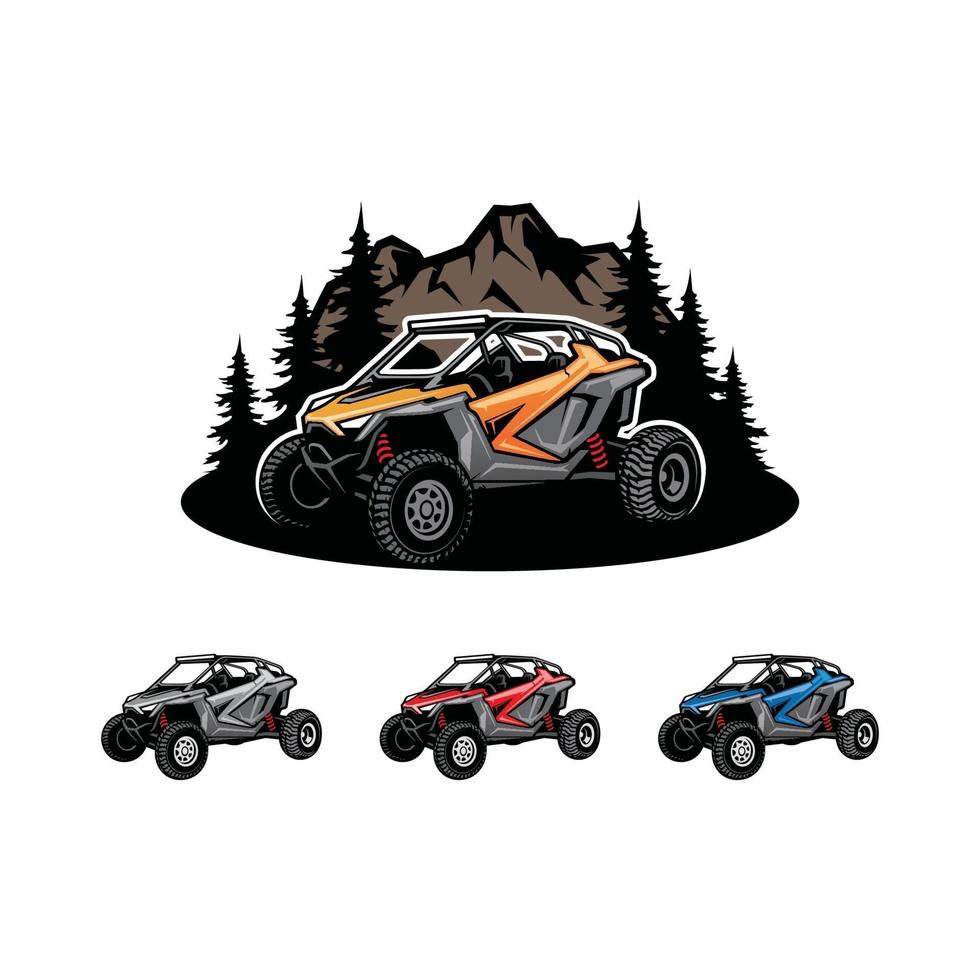 adventure utv atv buggy isolated vector