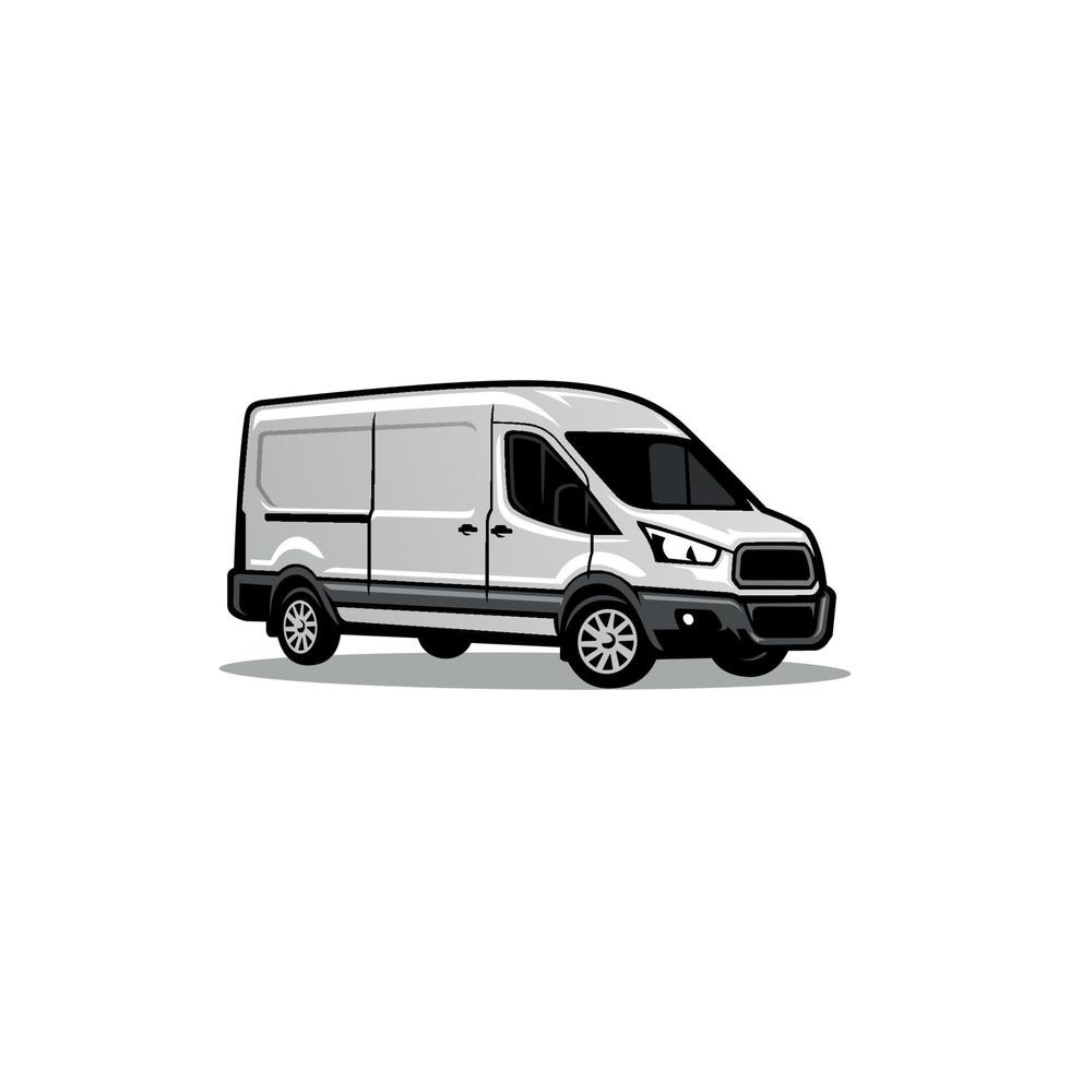 delivery van car - camper van isolated vector design