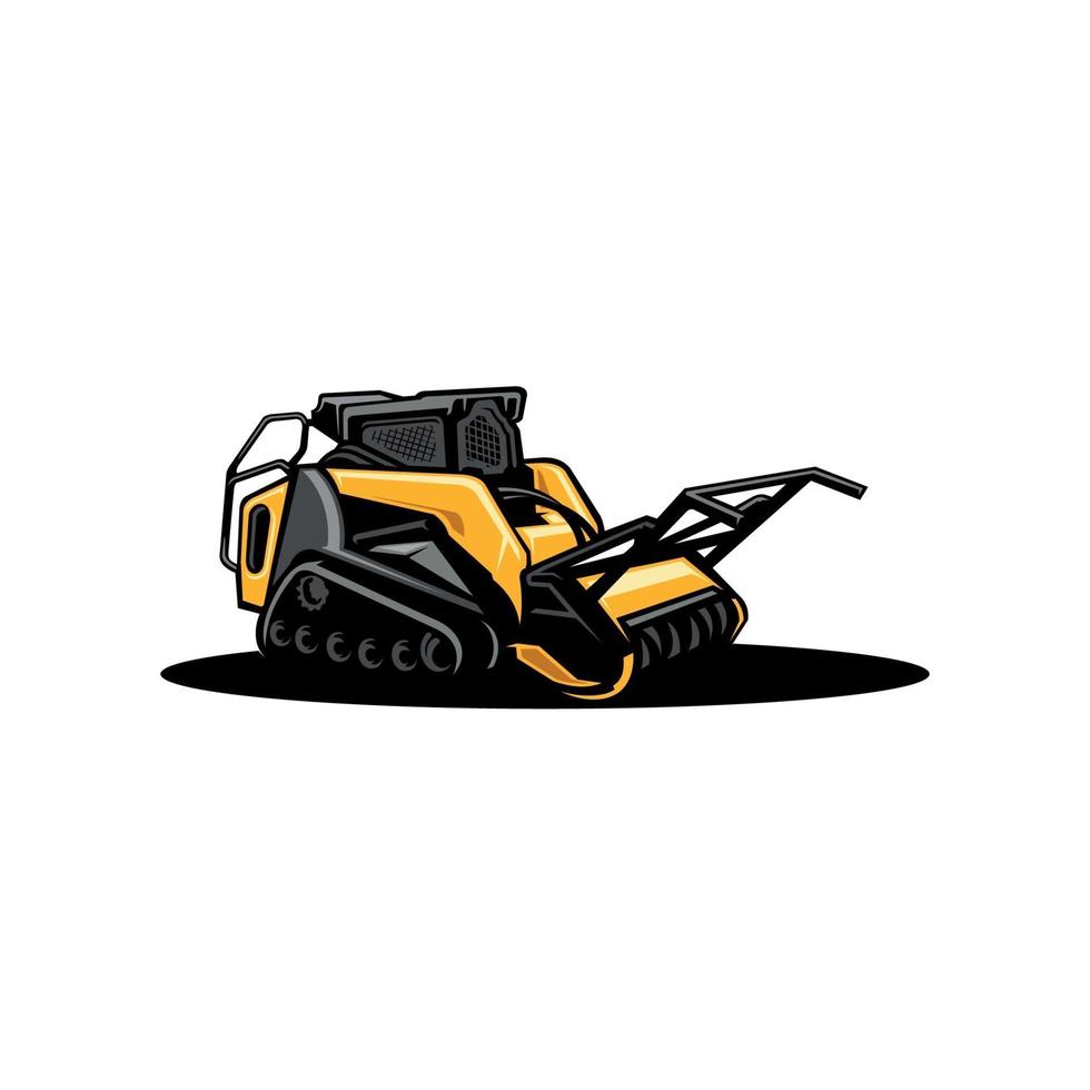 mulching machine vector graphic