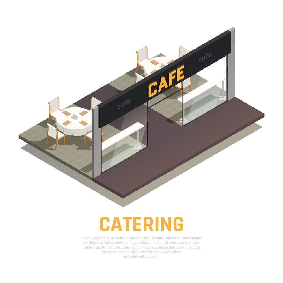 Catering Isometric Concept vector