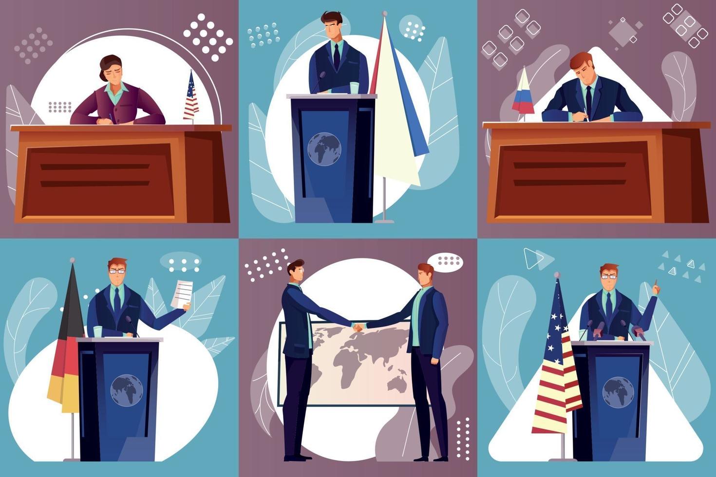 Diplomacy Composition Set vector