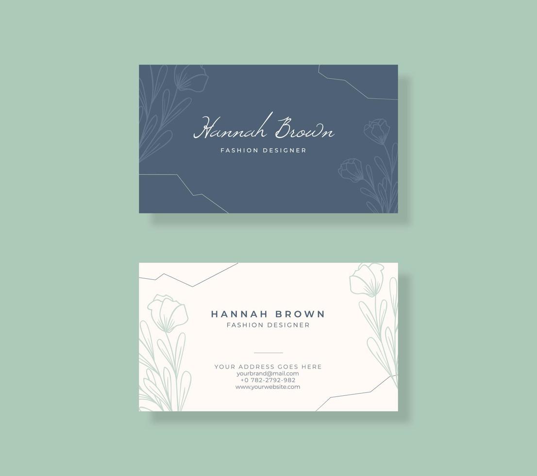 Elegant and beautiful business card template vector