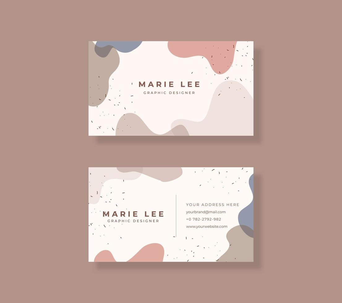 Beautiful Business card template with retro colors vector