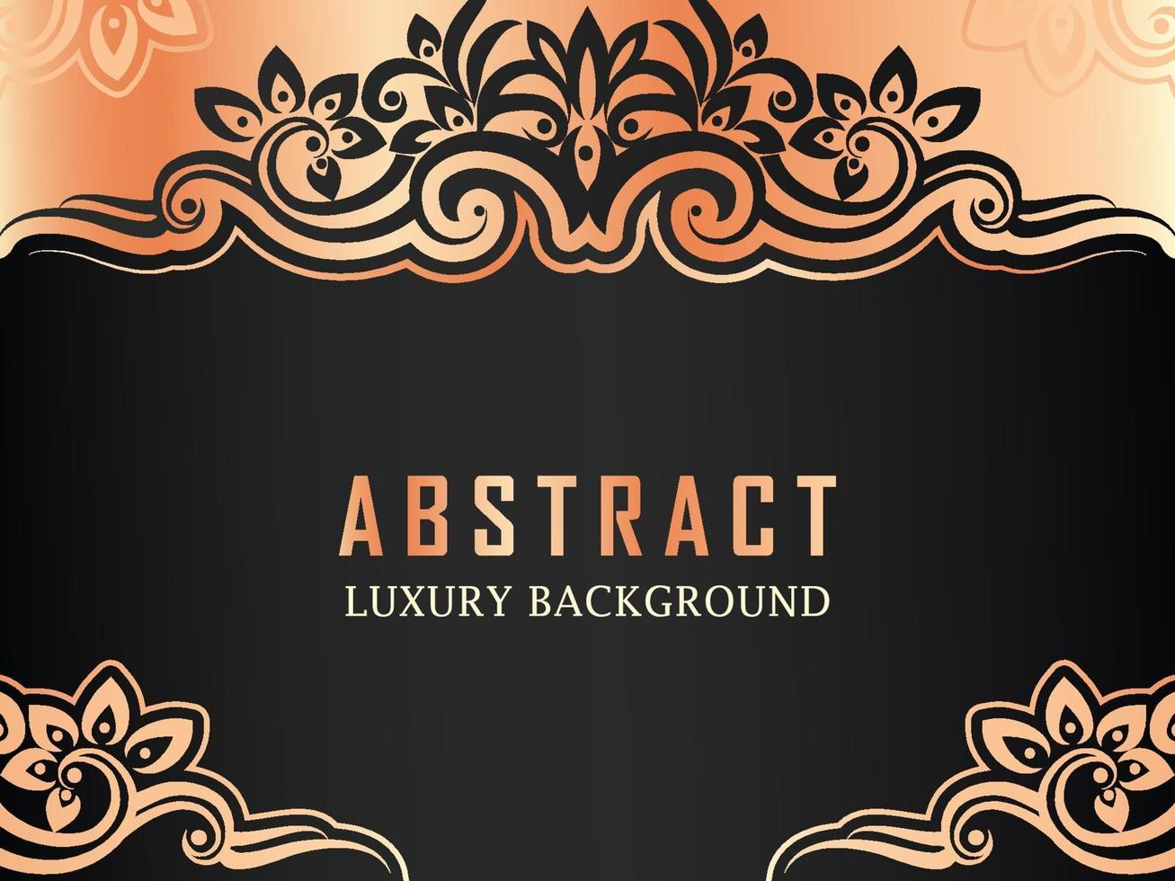 Abstract Luxury Rose Gold Ornamental background vector