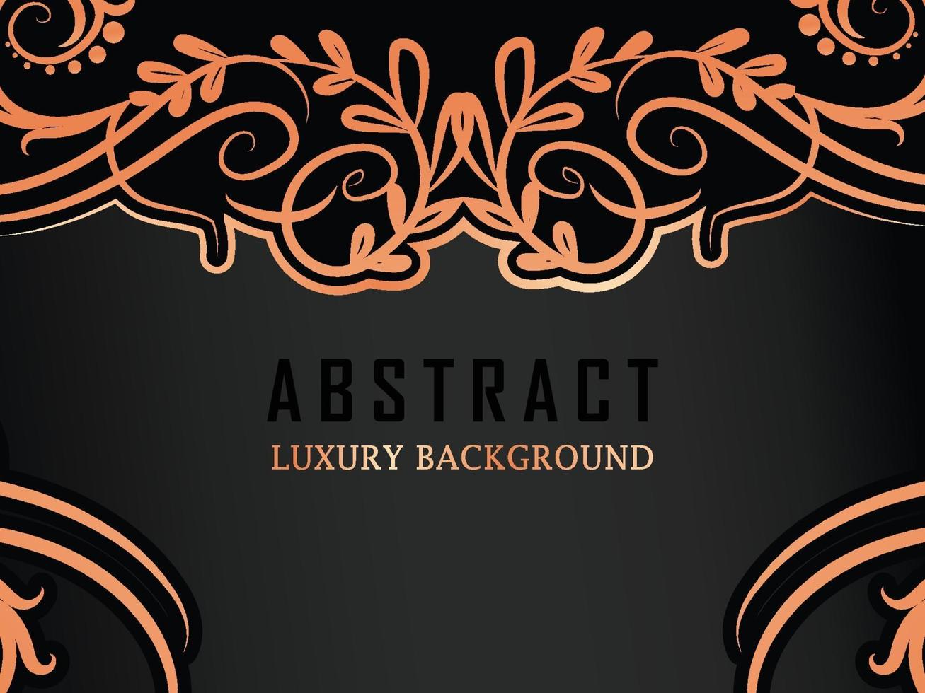Abstract Luxury Rose Gold Ornamental background vector