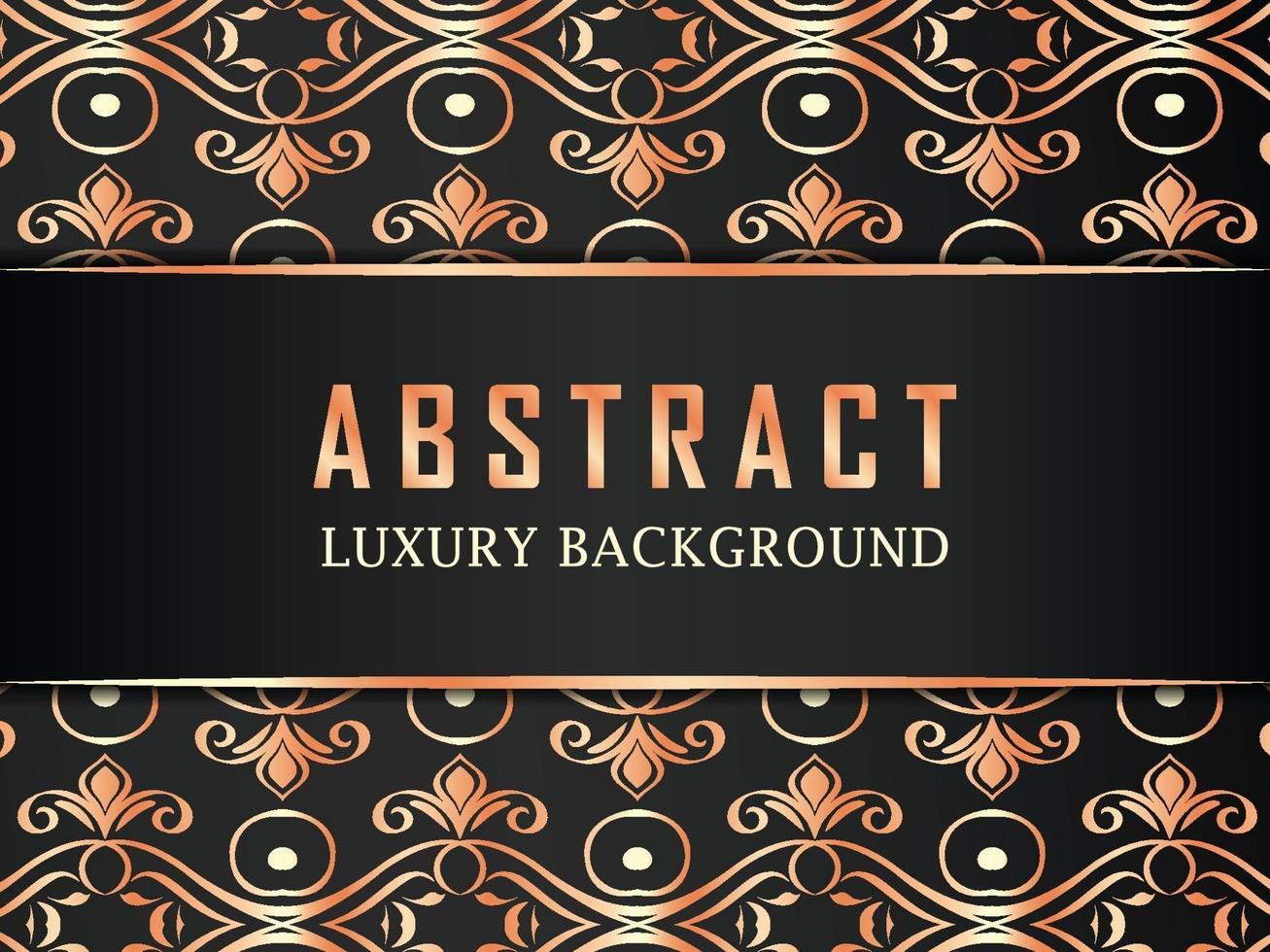 Abstract Luxury Rose Gold Ornamental background vector