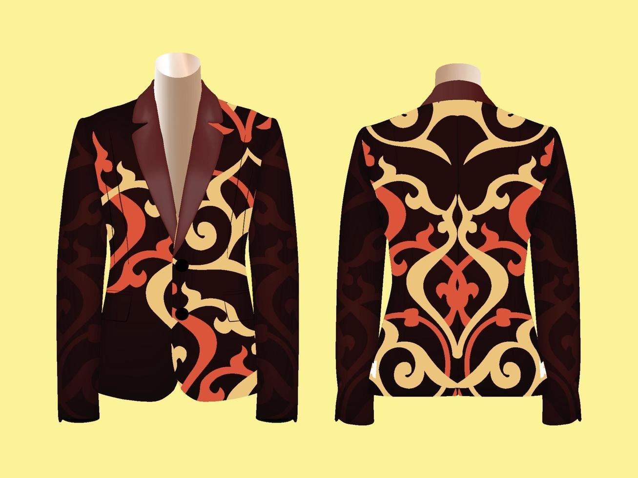 Vector Decorative Blazer Design